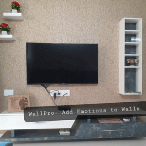 Wallpaper behind tv unit | Wallpaper behind sofa walls | WallPro.